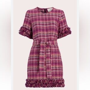 Cinq à Sept Boxweave Easton Dress In Pink Candy Multi Size 10